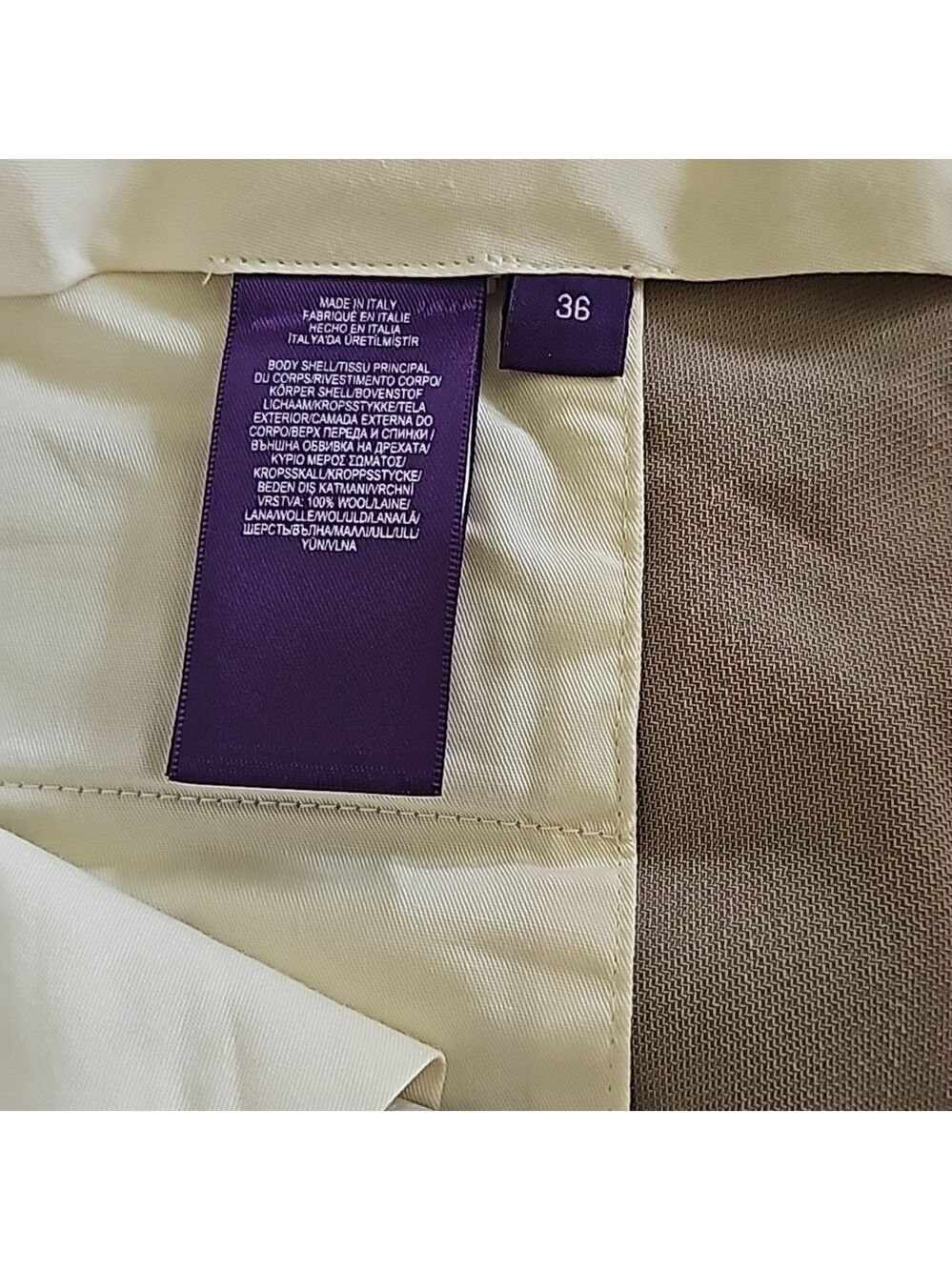Ralph Lauren Purple Label Tan Pant - Picture 3 of 7